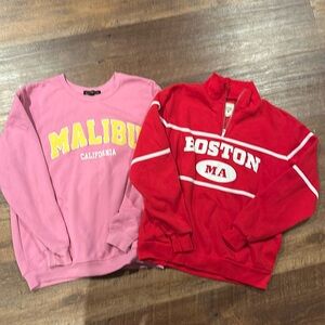 Lots of 2 sweatshirts small, medium)